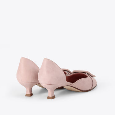 VANESSA Kitten Heel - Suede Pink