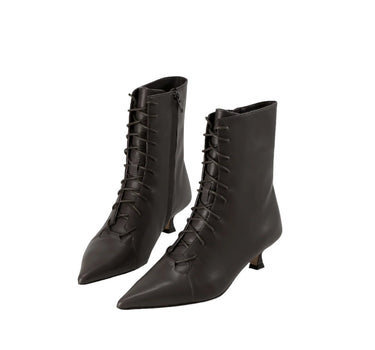Botte Victorienne à Lacet Pointue - Raisin