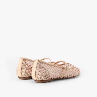 Net-Knitting Mary Jane平底鞋 - 麻米