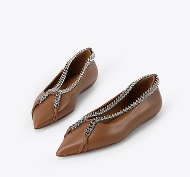 Chain Link Pointed Flat -  Caramel 