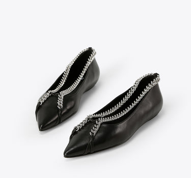 Chain Link Pointed Flat - Black
