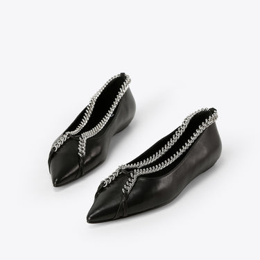 Chain Link Pointed Flat - Black