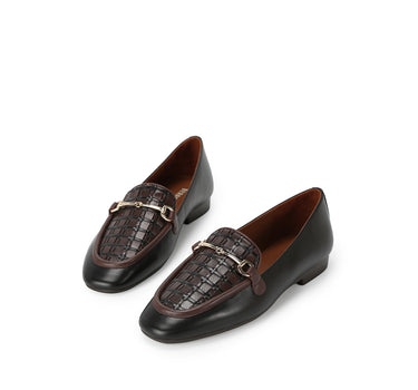 Contrast Soft Loafer - Woven Cacao 