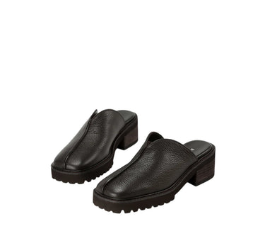 Sabot à Talon Carré Et Couture V - Cacao