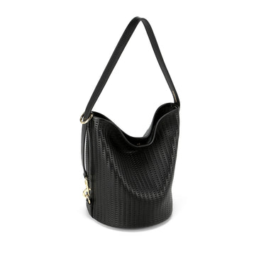 ORUKAMI Convertible Soft Bucket Bag - Embossed Black