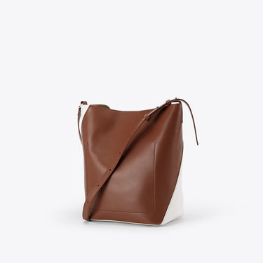 ANAIS Shoulder Bag - White / Caramel