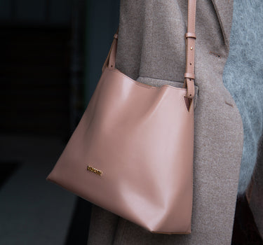 Triangular Shoulder Bag - Pastel Pink