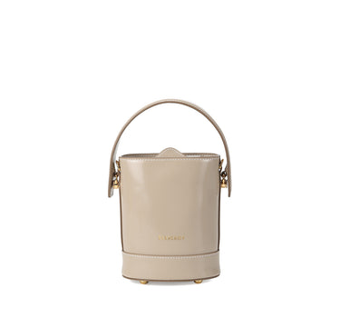 Flat Gloss Mini Bucket Bag - Toffee