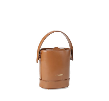 Flat Gloss Mini Bucket Bag - Caramel
