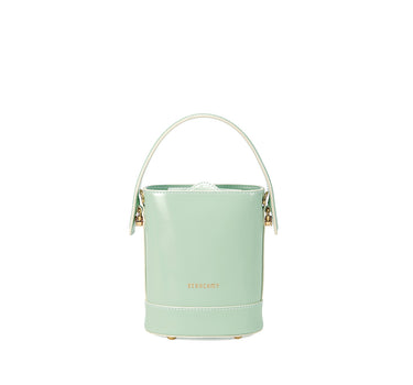Flat Gloss Mini Bucket Bag - Mint 