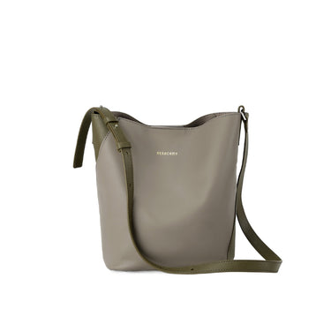 ANAIS Petite Shoulder Bag - Grey / Olive