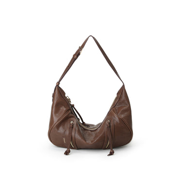 Ursula V11 2-Way Drape Hobo / Crossbody Bag Small - Cacao