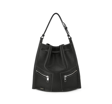 Ursula 2-Way Hobo Backpack Small - Black 