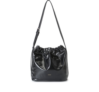 Scrunchie Portrait Shoulder Bag - Beetle Black