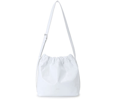Scrunchie Portrait Shoulder Bag - White