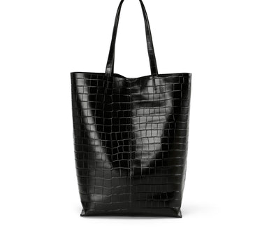 Nudist Portrait Tote - Embossed Black