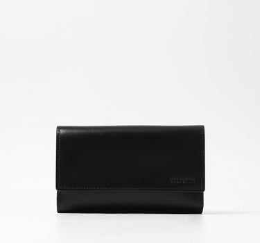 Tri-fold Long Wallet - Smooth Noir