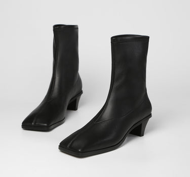 Square Ankle Boots - Black