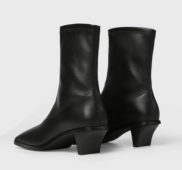 Square Ankle Boots - Black