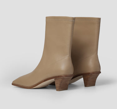 Square Ankle Boots - Oat