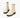 Zip Ankle Boots - Cream