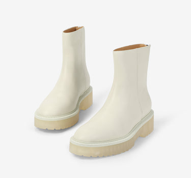 Zip Ankle Boots - Blanc