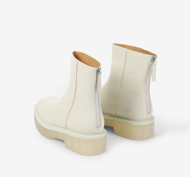 Zip Ankle Boots - Blanc