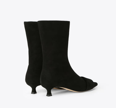 Bold Band Pointy Ankle Boot - Black