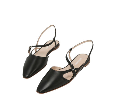 Escarpins Plats à Brides - Noir