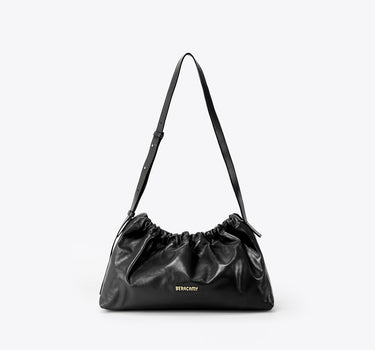 Scrunchie Shoulder Bag- Beetle Black